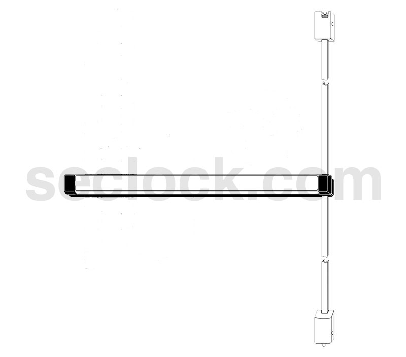 810036US32D Adams Rite Surface Vertical Rod Exit Devices SECLOCK