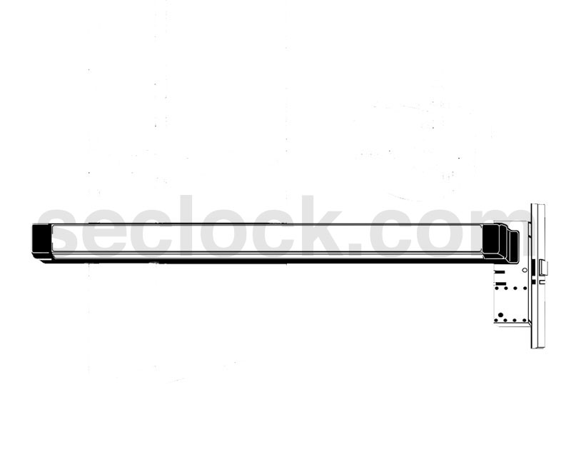 8332LR7336 Adams Rite Mortise Exit Devices SECLOCK