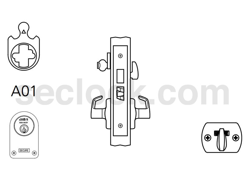 ML2024 PSA 605 M31 Corbin Russwin Mortise Lock SECLOCK