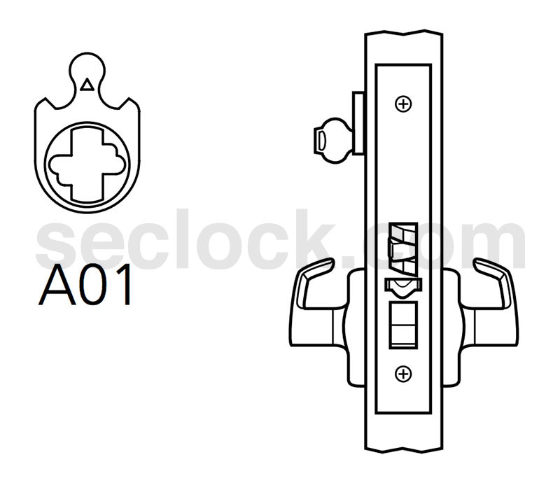 ML2051 LWA 625 LC Corbin Russwin Mortise Lock SECLOCK