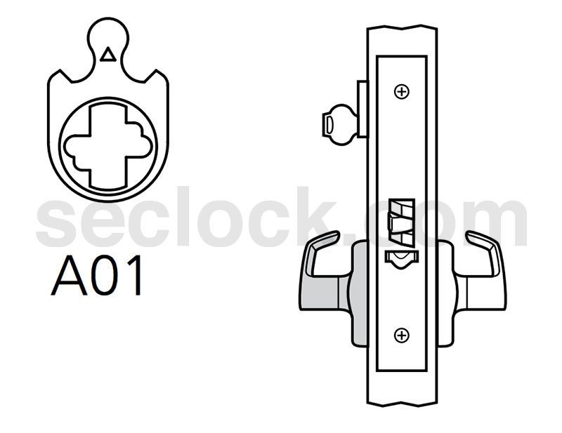 ML2057 ASR 626 Corbin Russwin Mortise Lock SECLOCK