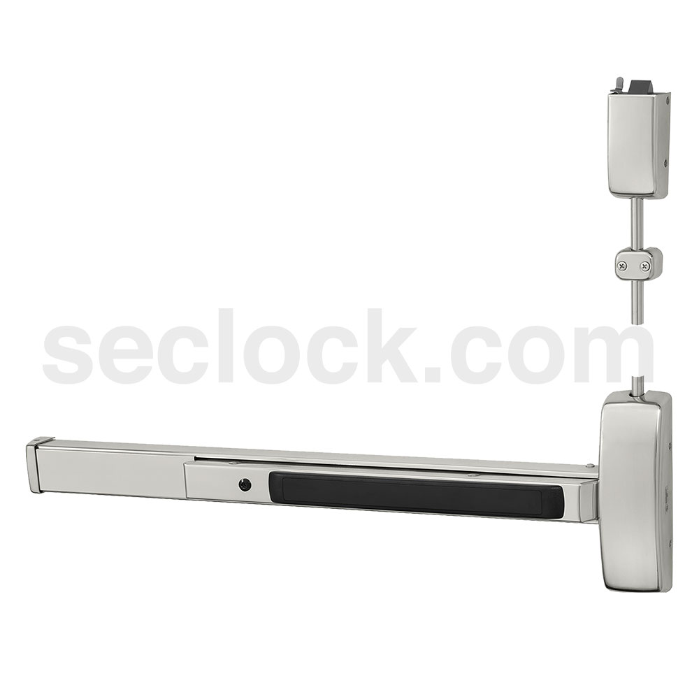 NB8710F LHR 32D Sargent Surface Vertical Rod Exit Devices SECLOCK