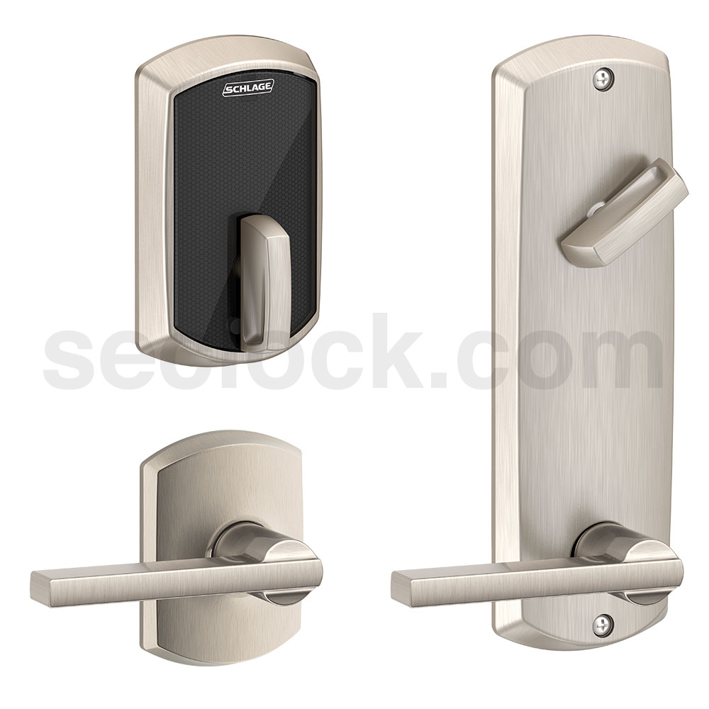FE410F GRW 55 LAT 619 Schlage Electronics Deadbolts and Deadlatches SECLOCK