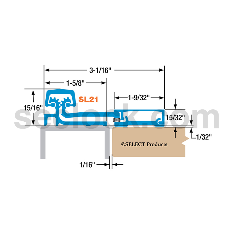 Sl53 Hinge SL21 CL HD 83 - Select Hinges Continuous Hinges | SECLOCK
