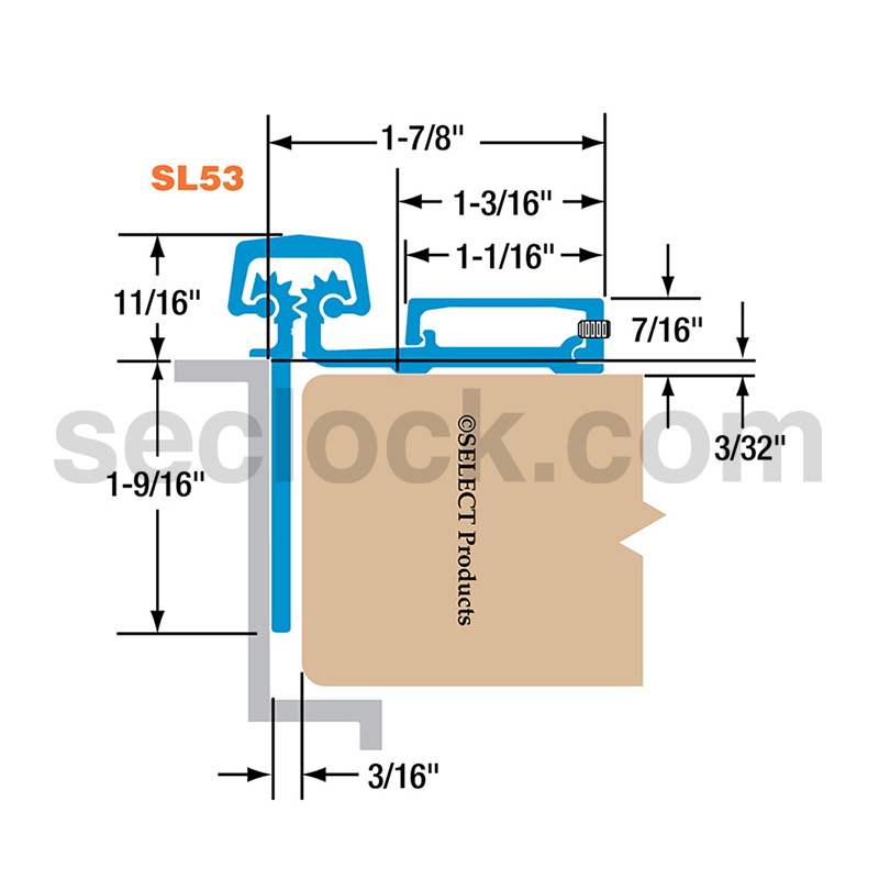 Sl53 Hinge SL53 CL HD 83 - Select Hinges Continuous Hinges | SECLOCK